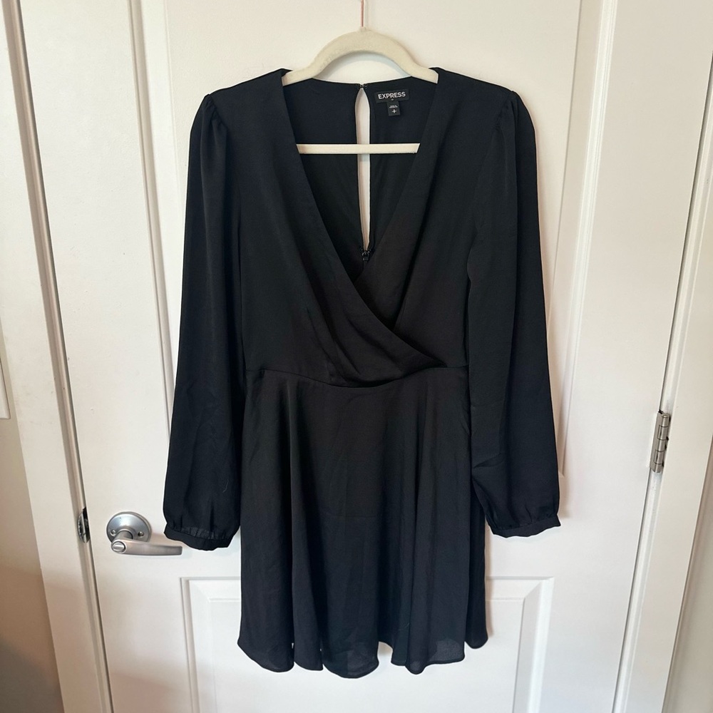 Express Black Long Sleeve Mini Dress, Women’s S
